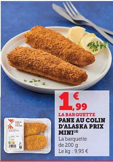 pané au colin d'alaska prix mini