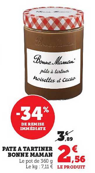pâte à tartiner bonne maman