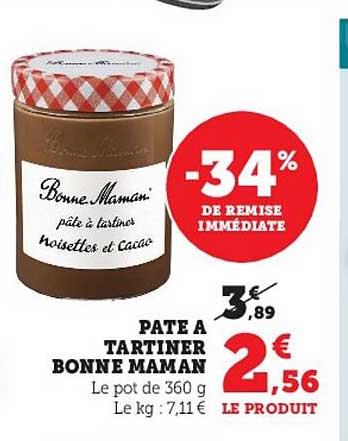 pâte à tartiner bonne maman