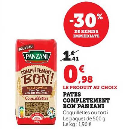 pâtes complètement bon panzani