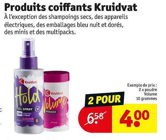 produits coiffants kruidvat