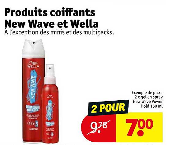 produits coiffants new wave et wella