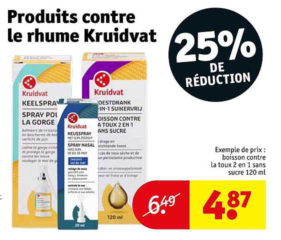 produits contre le rhume kruidvat