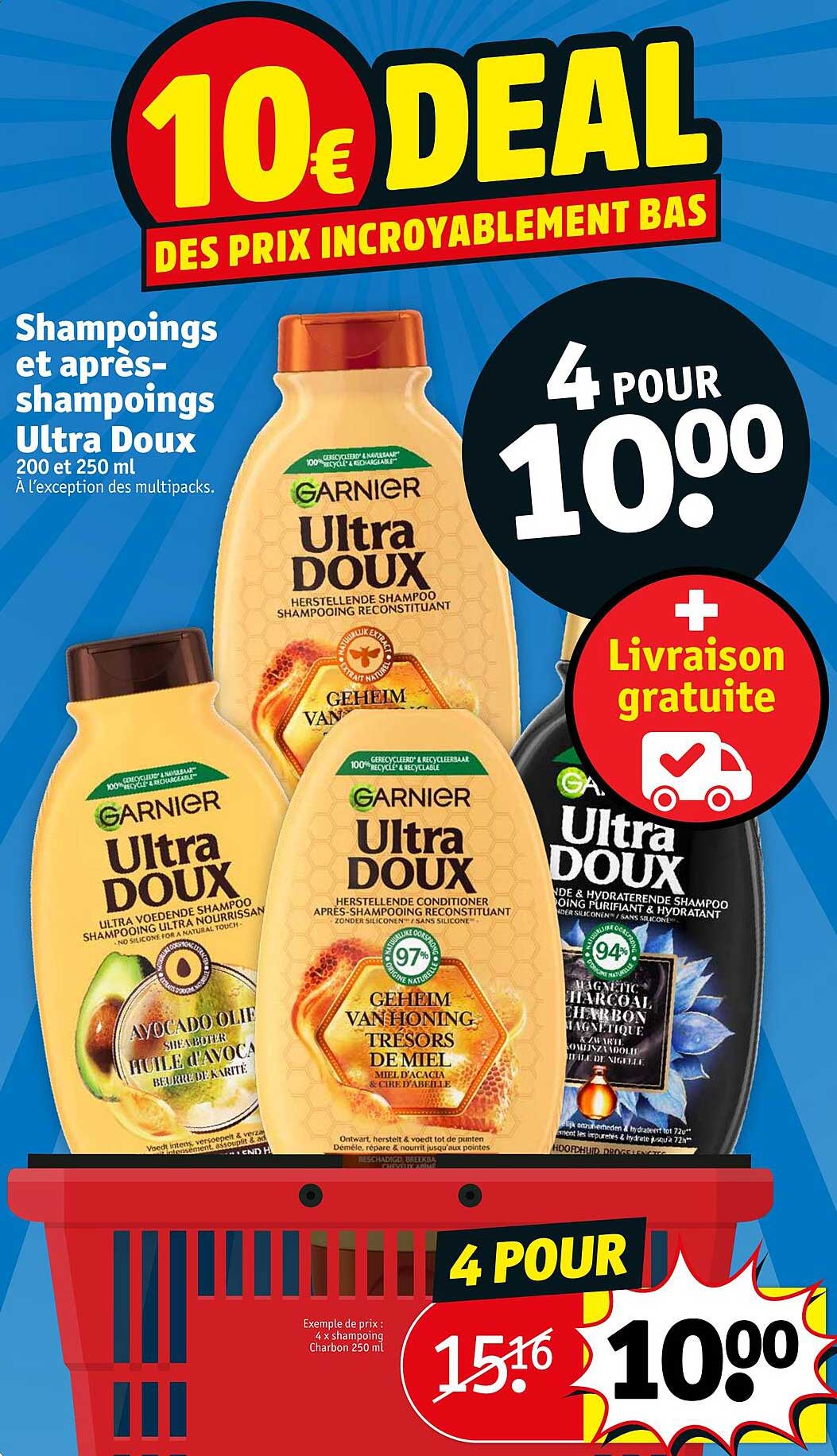 shampoings et après-shampoings ultra doux