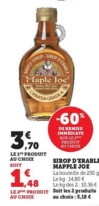 sirop d'érable mapple joe