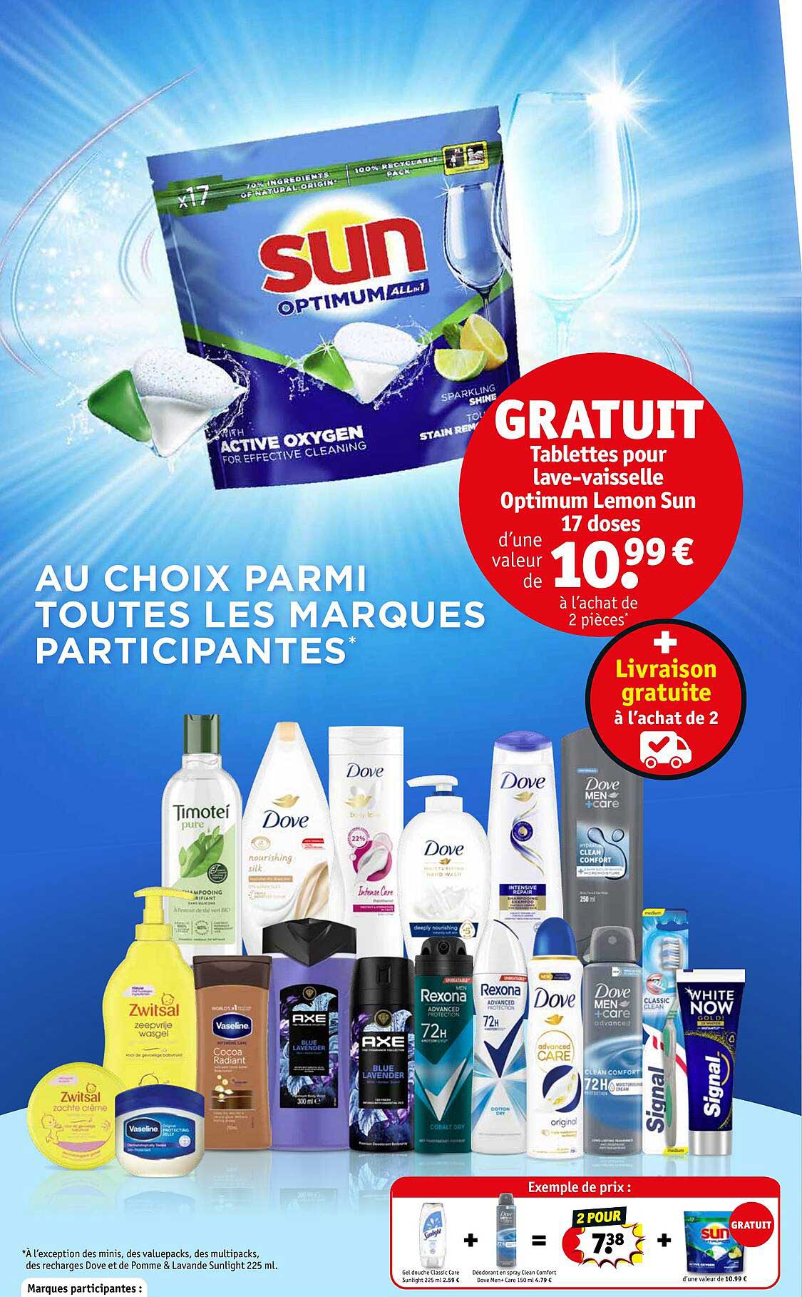 tablettes pour lave-vaisselle optimum lemon sun