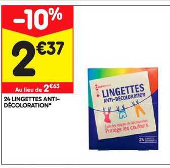 24 lingettes anti-décoloration