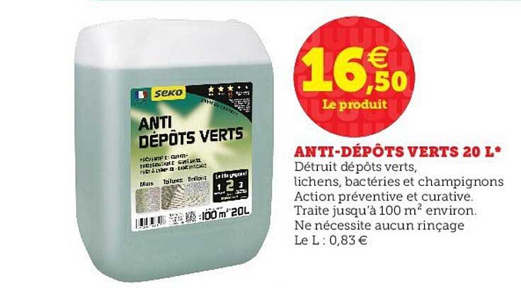 anti-dépôts verts 20 l seko