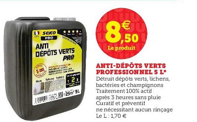 anti-dépôts verts professionnel 5 l seko