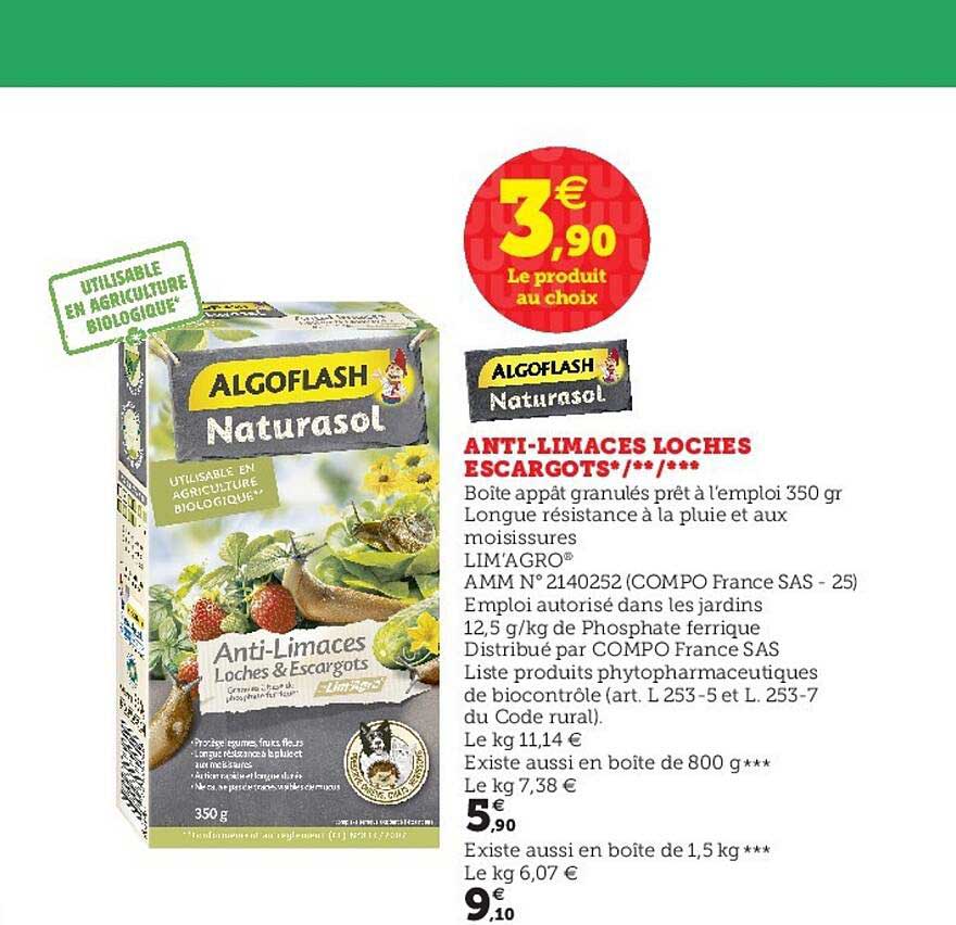 anti-limaces loches escargots algoflash