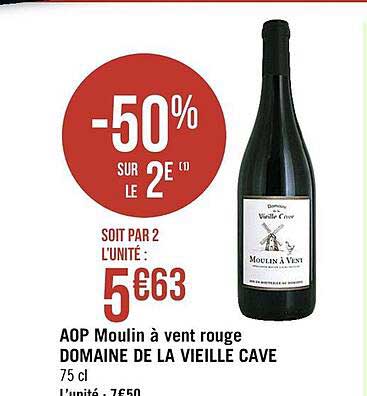 aop moulin à vent rouge domaine de la vieille cave