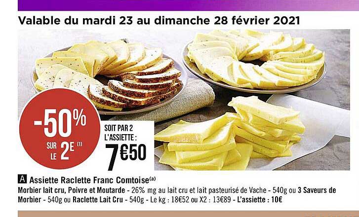 assiette raclette franc comtoise