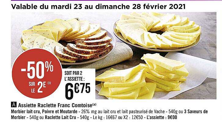 assiette raclette franc comtoise