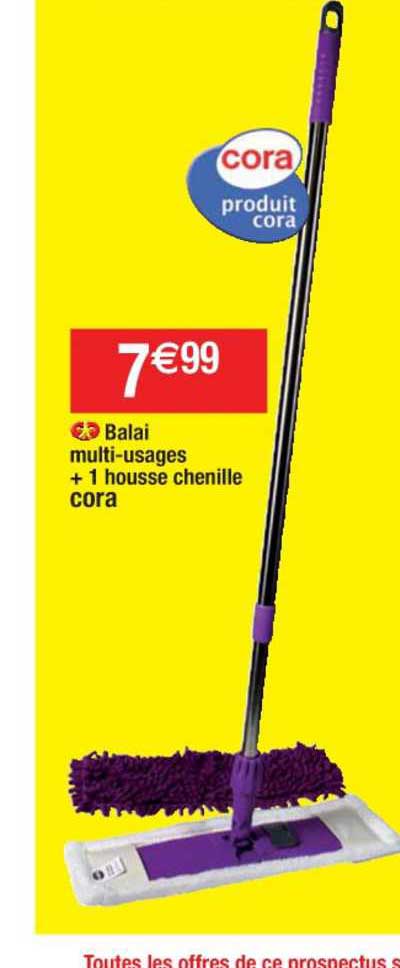 balai multi-usages + 1 housse chenille cora
