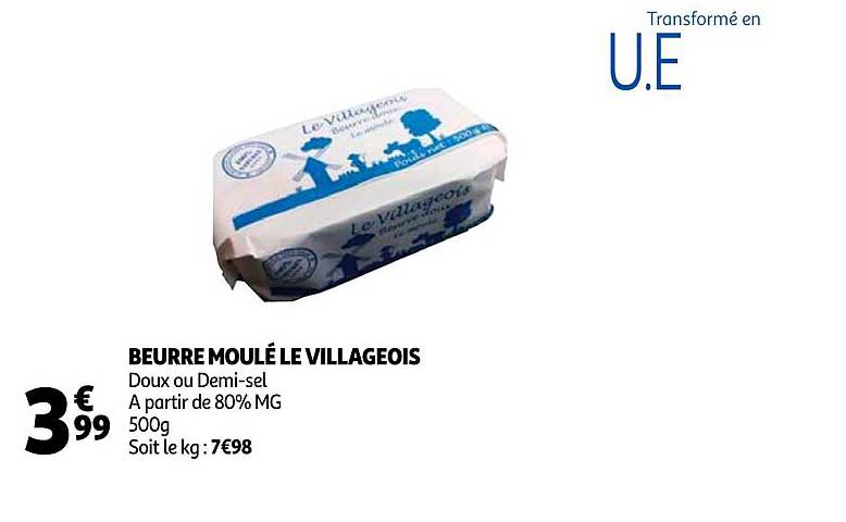 beurre moulé le villageois