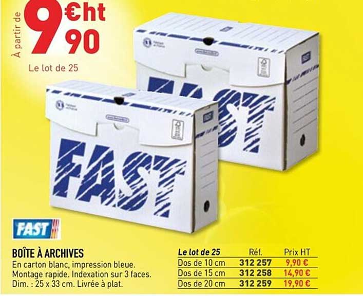 boîte à archives fast