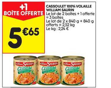 cassoulet 100% volaille william saurin