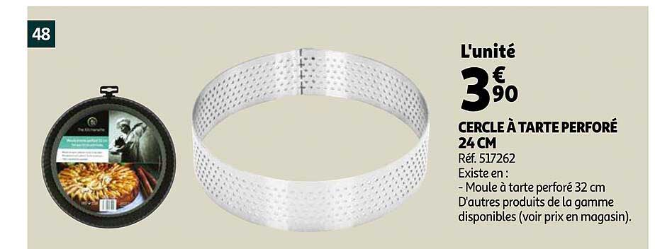 cercle à tarte perforé 24 cm