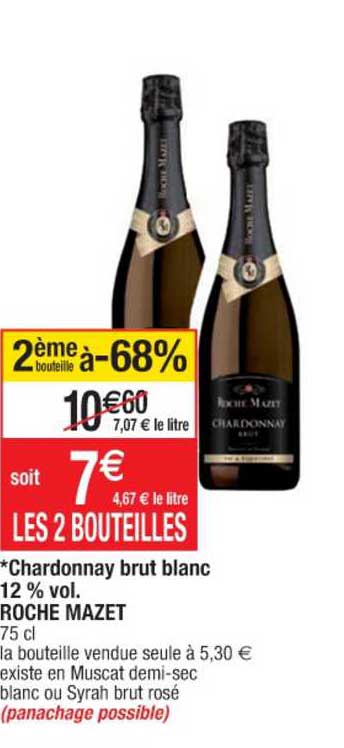 chardonnay brut blanc 12% vol. roche mazet