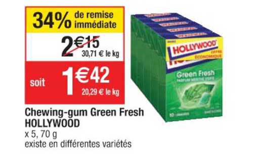chewing-gum green fresh hollywood