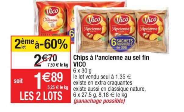 Chips à L'ancienne Au Sel Fin Vico