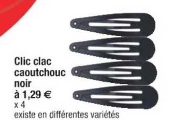 clic clac caoutchouc noir