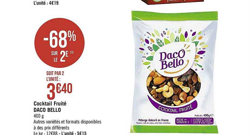 cocktail fruité daco bello