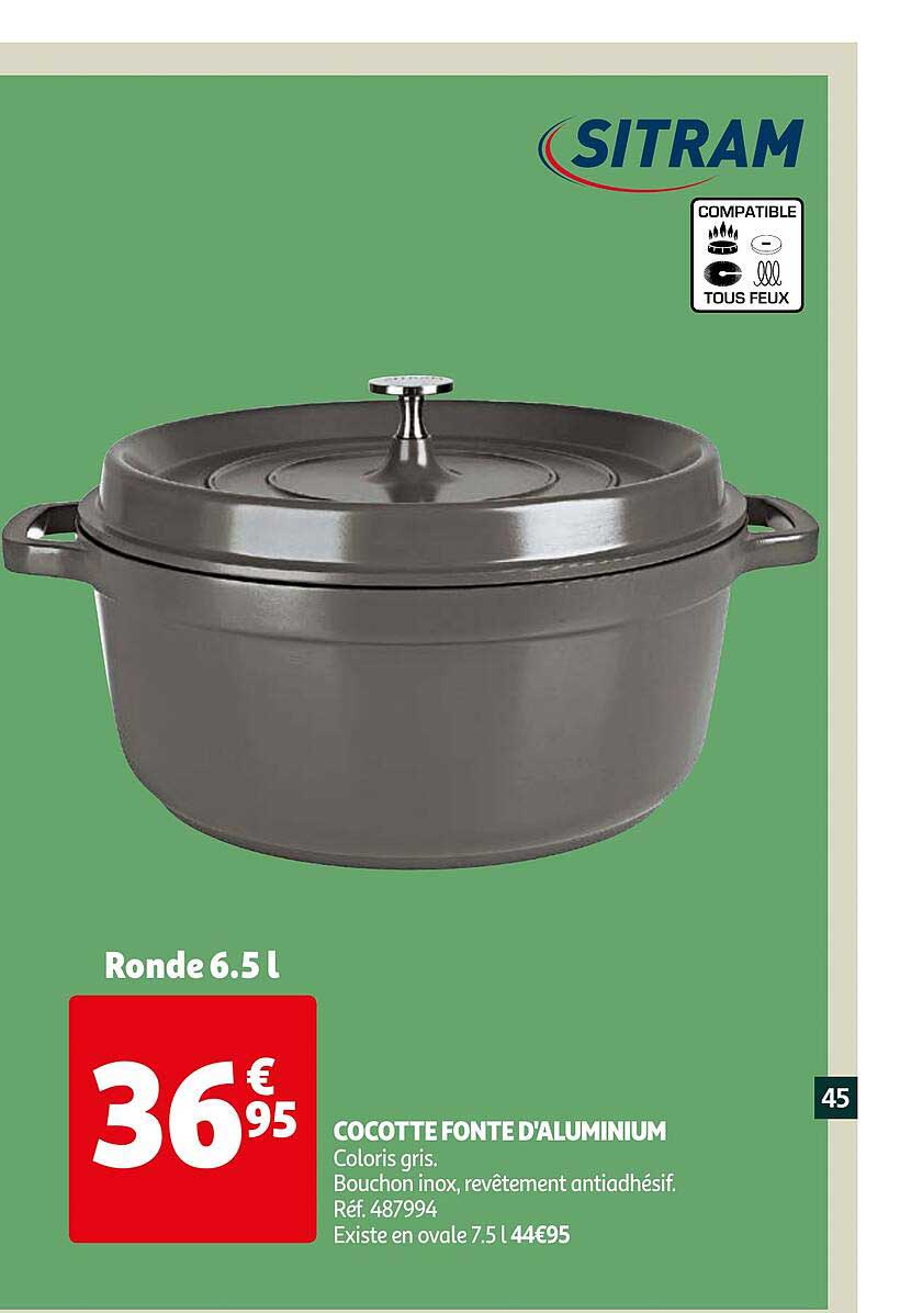 cocotte fonte d'aluminium sitram