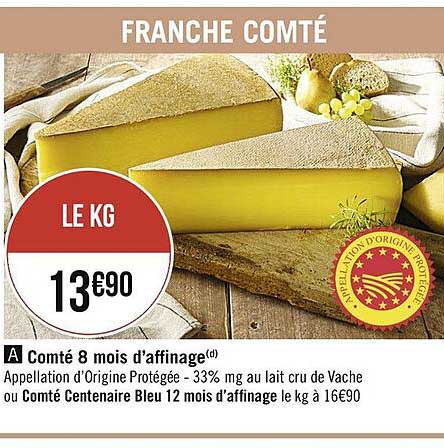 comté 8 mois d'affinage
