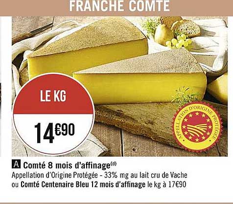 comté 8 mois d'affinage