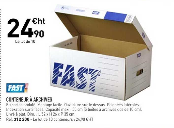 conteneur à archives fast