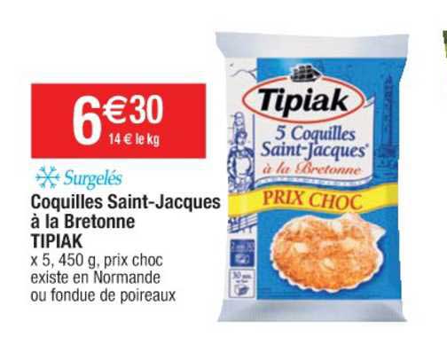 coquilles saint-jacques à la bretonne tipiak