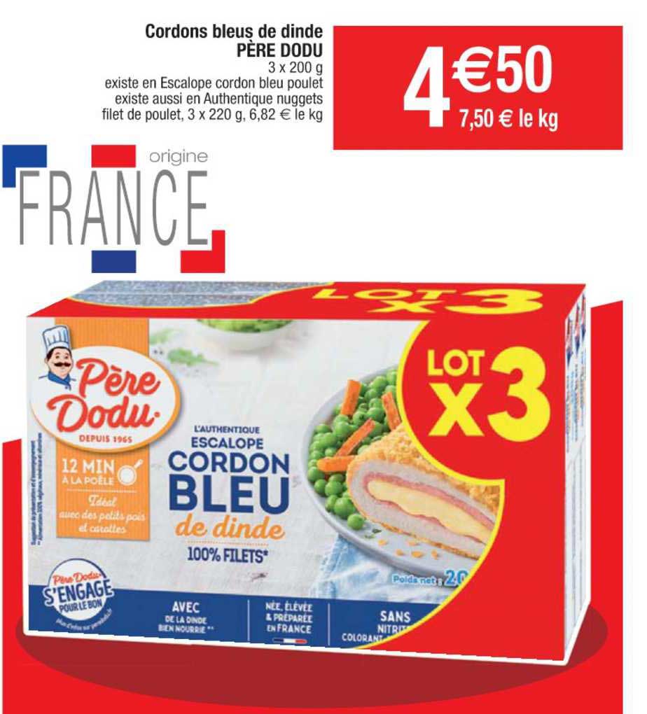 cordons bleus de dinde père dodu