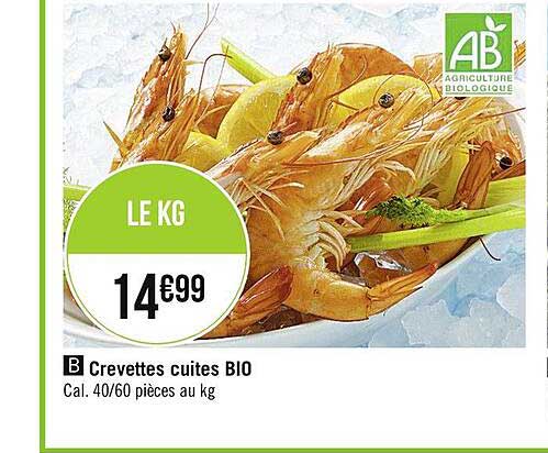 Crevettes Cuites Bio