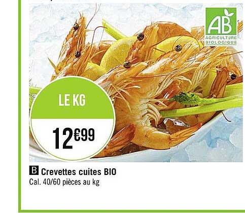 Crevettes Cuites Bio