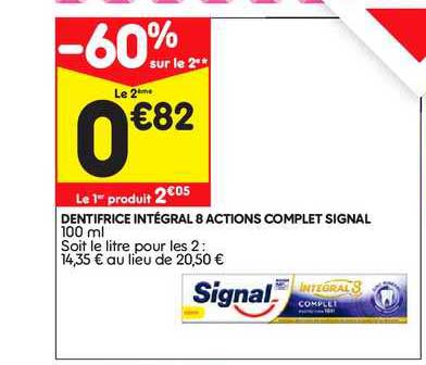 dentifrice intégral 8 actions complet signal