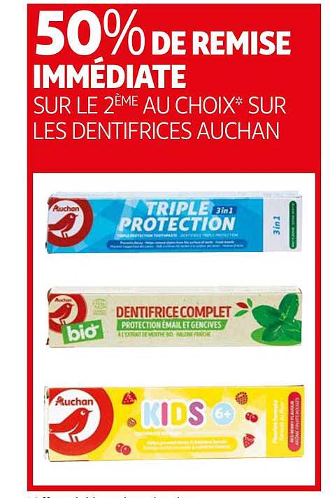 Dentifrices Auchan