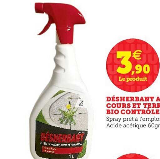 désherbant à cours et terre bio contrôle