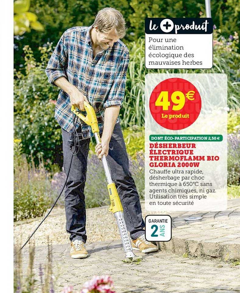 désherbeur électrique thermoflamm bio gloria 2000w