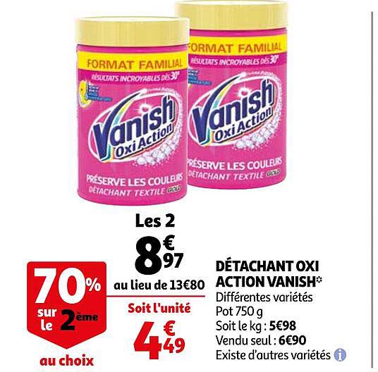 détachant oxi action vanish
