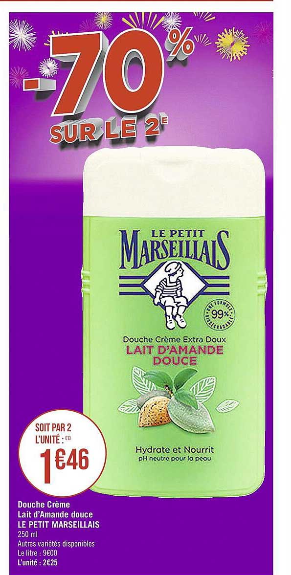 douche crème lait d'amande duce le petit marseillais