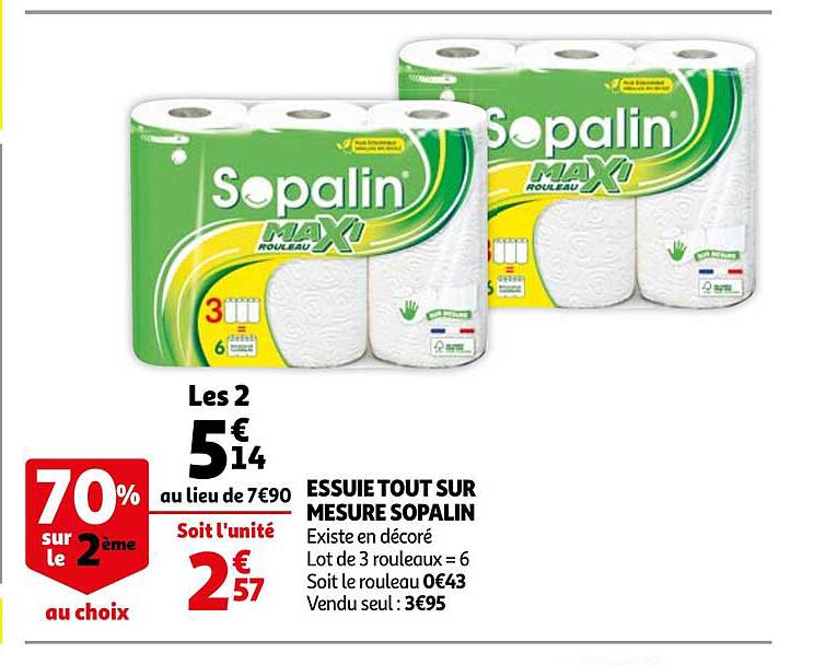 essuie tout sur mesure sopalin