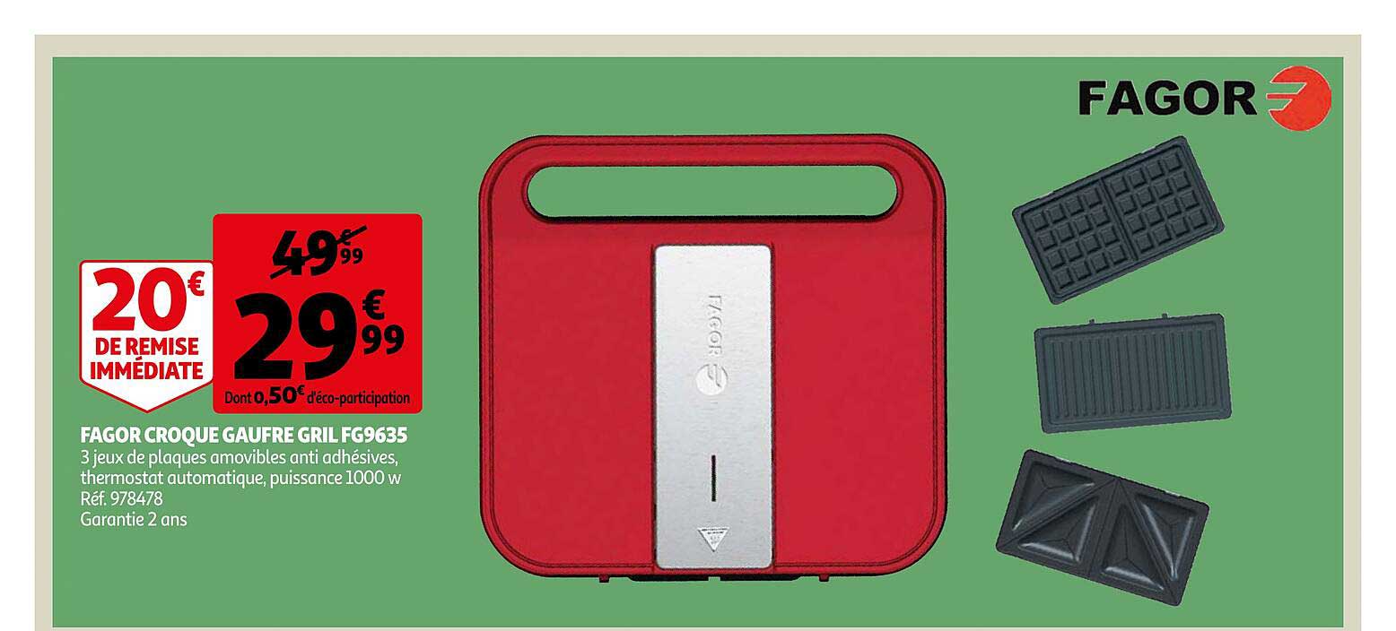 Fagor Croque Gaufre Gril Fg9635