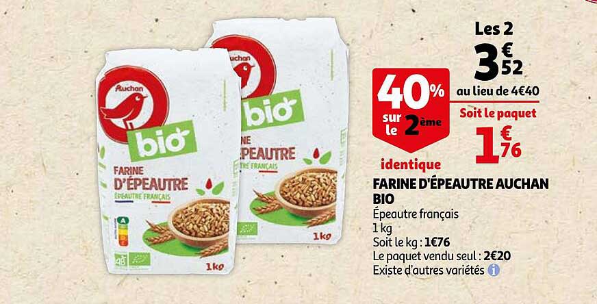Farine D'épeautre Auchan Bio