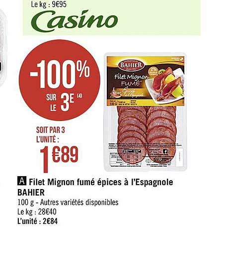 Filet Mignon Fumé épices à L'espagnole Bahier