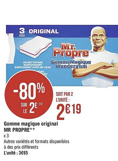 gomme magique original mr propre
