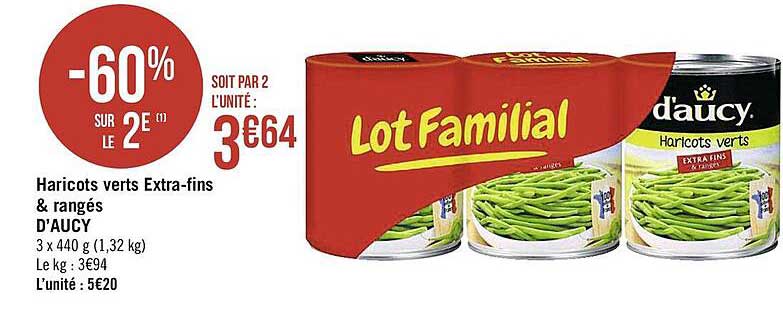 haricots verts extra-fins & rangés d'aucy