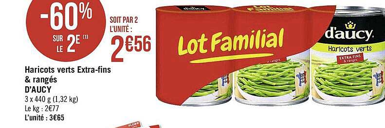 haricots verts extra-fins & rangés d'aucy