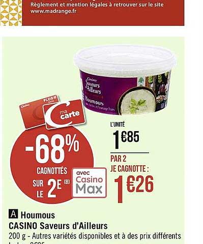 houmous casino saveurs d'ailleurs