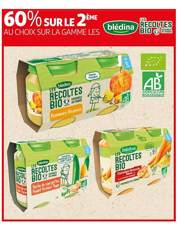 la gamme les blédina les récoltes bio
